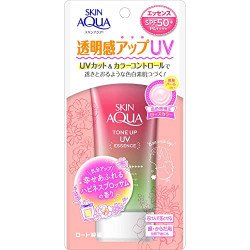 Rosy glow + UV protection — tone-up sunscreen that brightens and beautifies in one step.