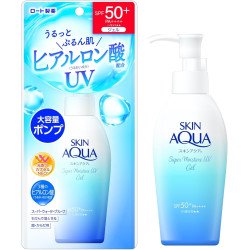 Pump, apply, protect — lightweight gel sunscreen with deep hydration for daily body & face care.