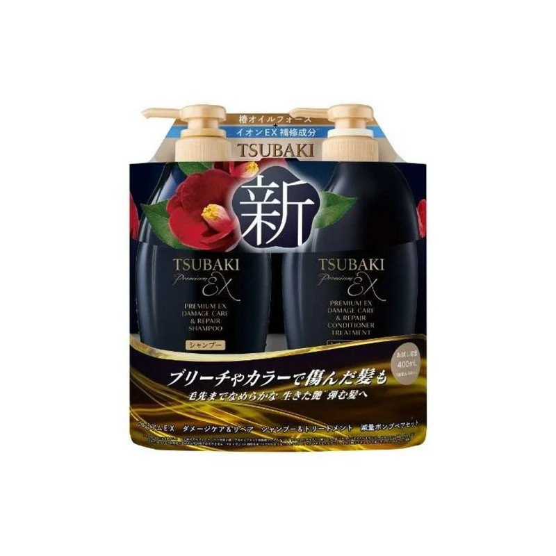 Shiseido - Tsubaki Premium EX Damage Care & Repair Shampoo & Treatment Set - 400ml + 400ml Shiseido - Tsubaki Premium EX Damage Care & Repair Shampoo & Treatment Set - 400ml + 400ml