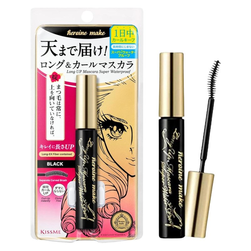 HEROINE MAKE by KISSME Long & Curl Up Waterproof Mascara Black, Lengthening WP01-Black 6g HEROINE MAKE by KISSME Long & Curl Up Waterproof Mascara Black, Lengthening WP01-Black 6g