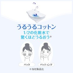 Unicharm Silcot Uruuru Sponge Facial Cotton – 40 Count | Efficient Hydration