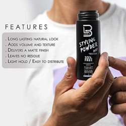 L3 Level 3 Styling Powder – Natural Look Men's Hair Powder 1oz