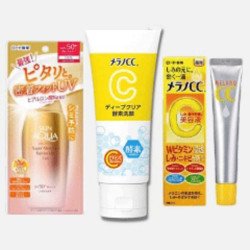 Clear Skin Dream Team: Melano CC + Skin Aqua UV Shield 3-Step Skincare Set