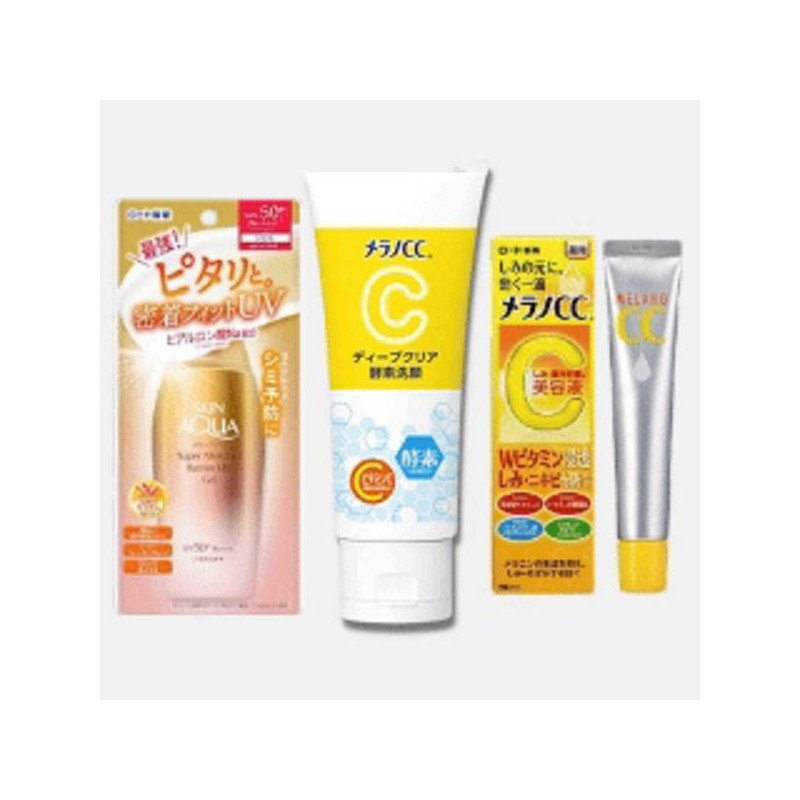 Clear Skin Dream Team Melano CC + Skin Aqua UV Shield 3-Step Set & Bundle - Skincare & Comfort in One Product Skincare Comfort Clear Skin Dream Team Melano CC + Skin Aqua UV Shield 3-Step Set & Bundle - Skincare & Comfort in One Product Skincare Comfort