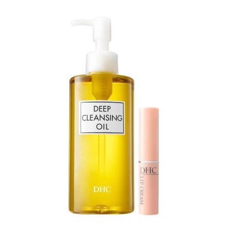 DHC Deep Cleansing Oil and Lip Cream Gift Set – Gentle Makeup Remover & Hydrating Lip Balm