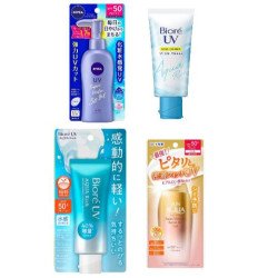 Top 4 Japanese Water Essence Sunscreens – Biore, KissMe, Nivea, Rohto
