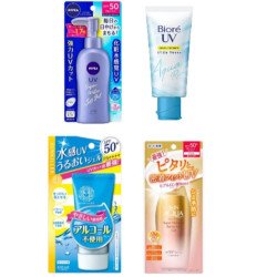 Top 4 Japanese Water Essence Sunscreens – Biore, KissMe, Nivea, Rohto