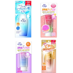 Rohto Skin Aqua Sunscreen 4-Piece Set – SPF50+ Hydrating UV Protection